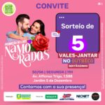 Promoção Mês dos Namorados: ACIS sorteia 5 vales-jantar nesta segunda, dia 30