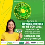 Promoção “ACIS e Sicredi – Mês da Economia Local”: sorteio de 10 vales-compras acontece terça-feira, dia 30